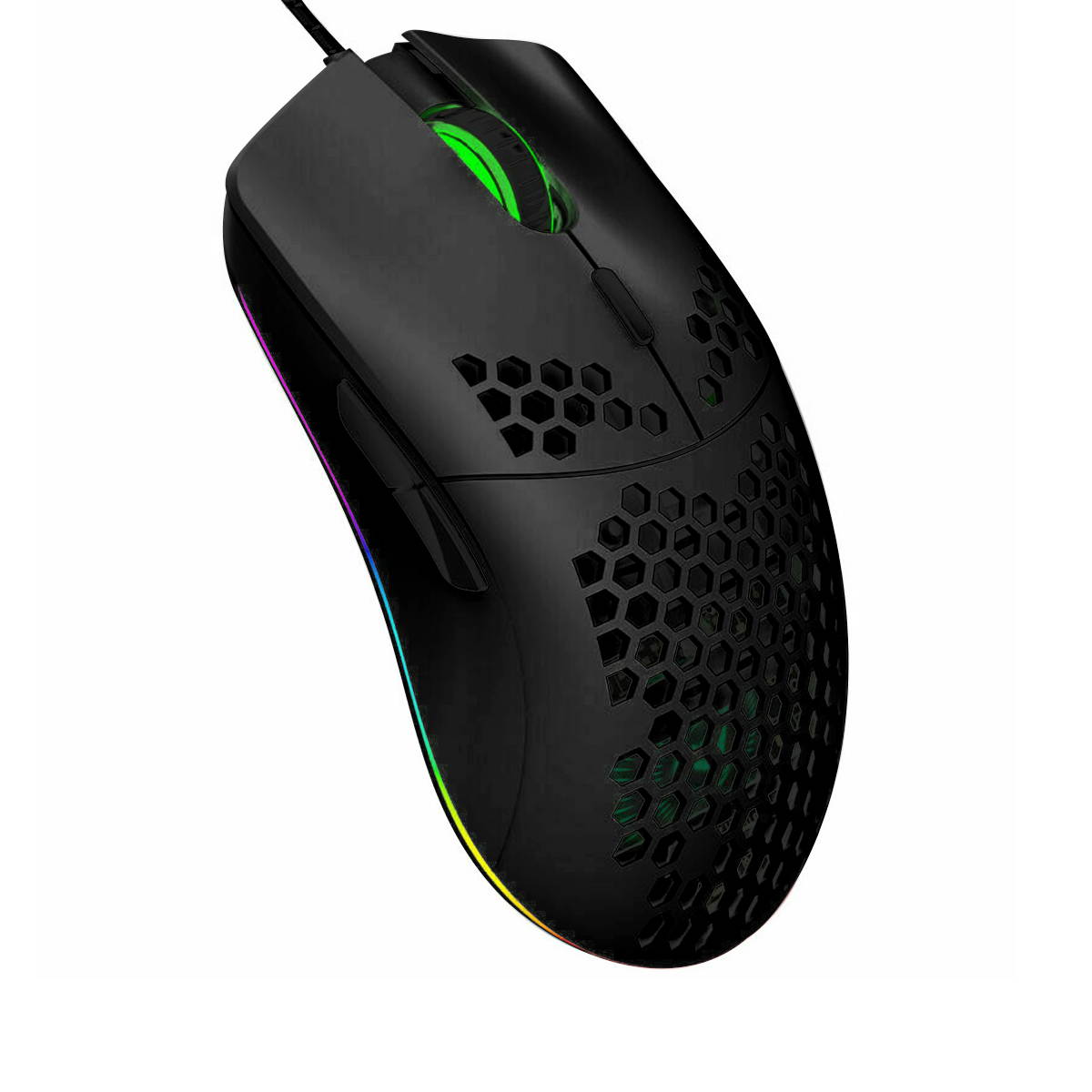 6 Button Wired Gaming Mouse 6400 DPI LED Backlit USB Optical Mechanical Game Mice for PC Laptop Black