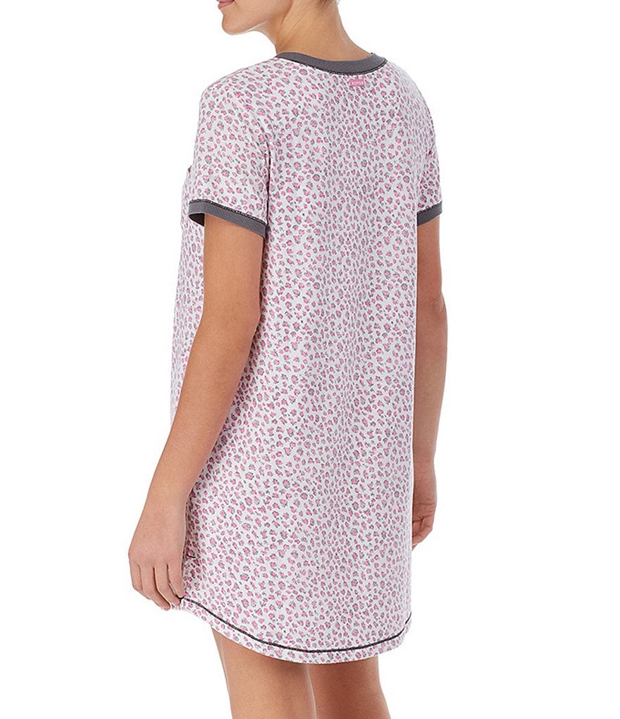 Sleep Sense Wallpaper Printed Short Sleeve Jersey Knit Sleepshirt