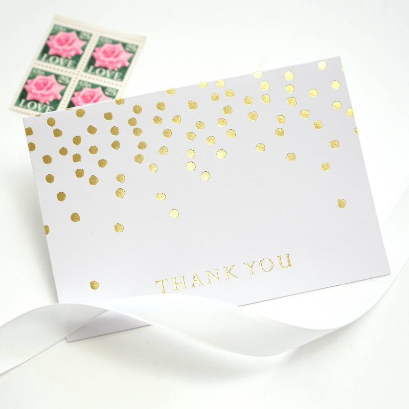 24ct Gold Dots Thank You Cards - Mara-Mi