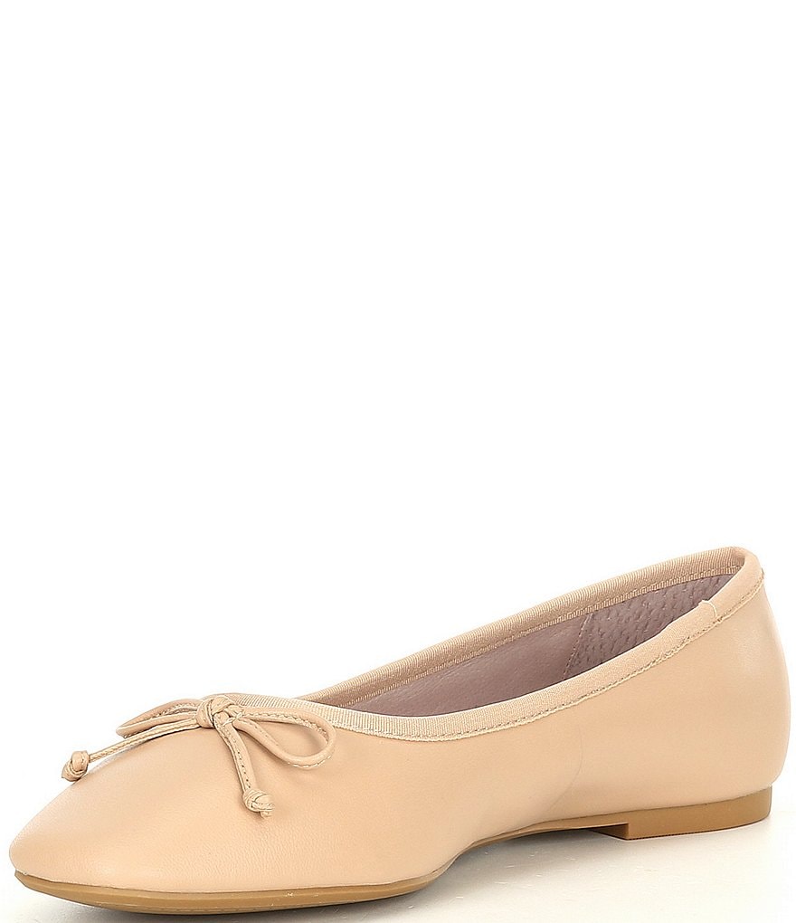 Deltan Quinn Leather Square Toe Ballet Flats