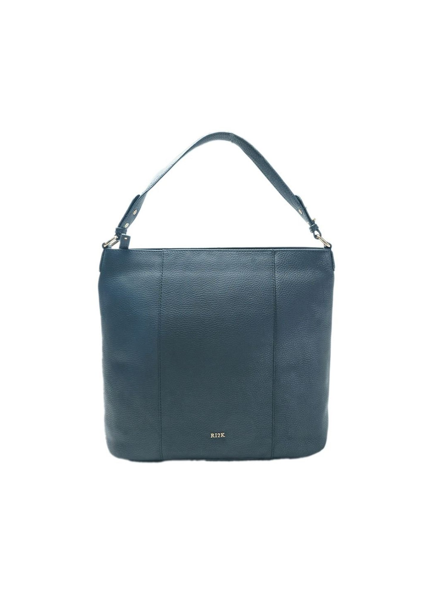 RI2K London Blue Leather Large Shoulder Bag