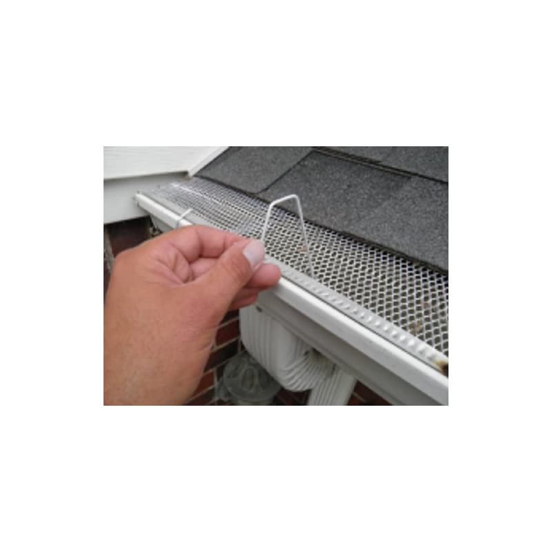 Light Hanger for Gutters with Mesh Leaf Guard [Metal Hooks] - 50 Count