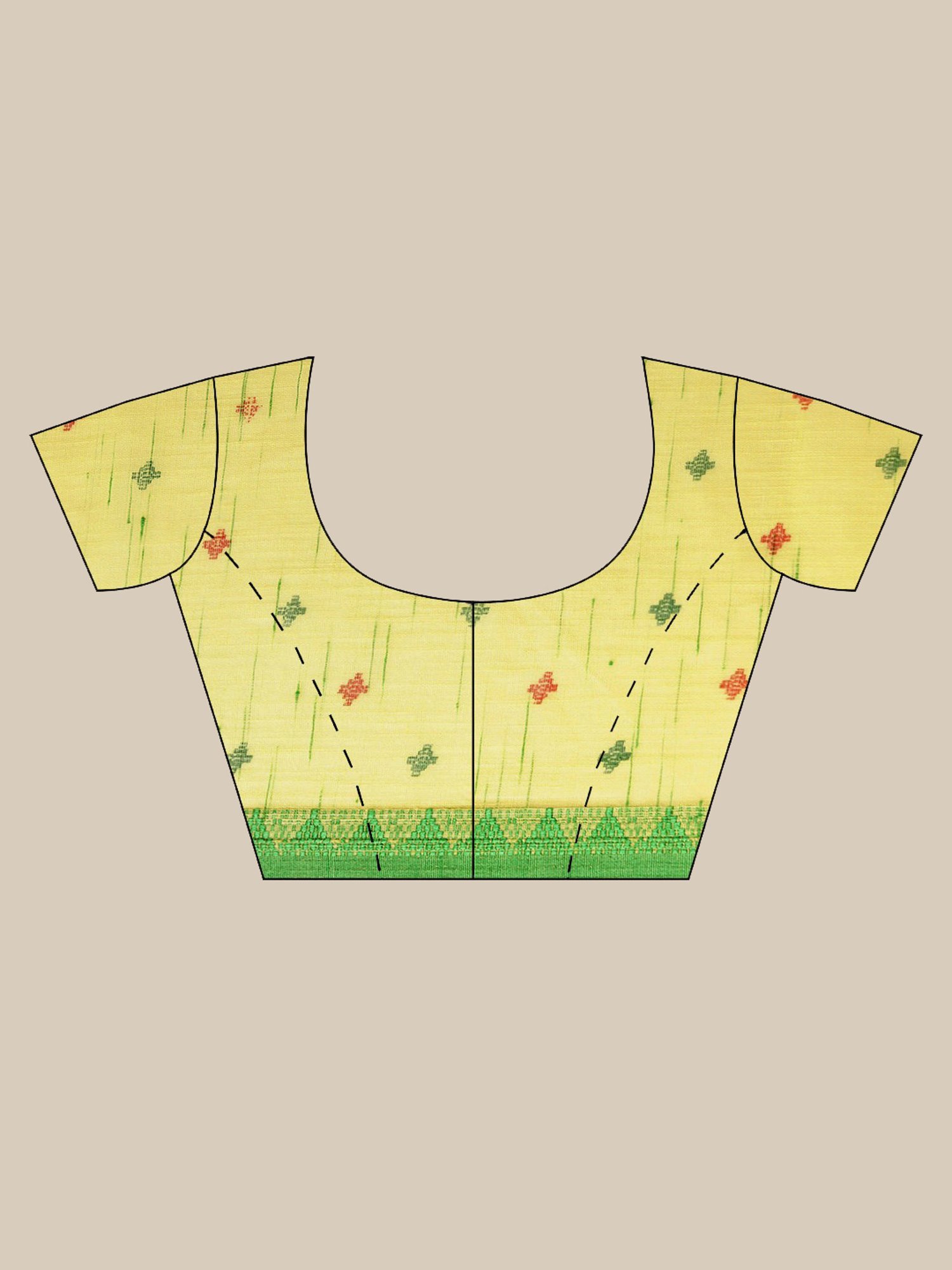 Vaamsi Yellow Printed Saree With Unstitched Blouse