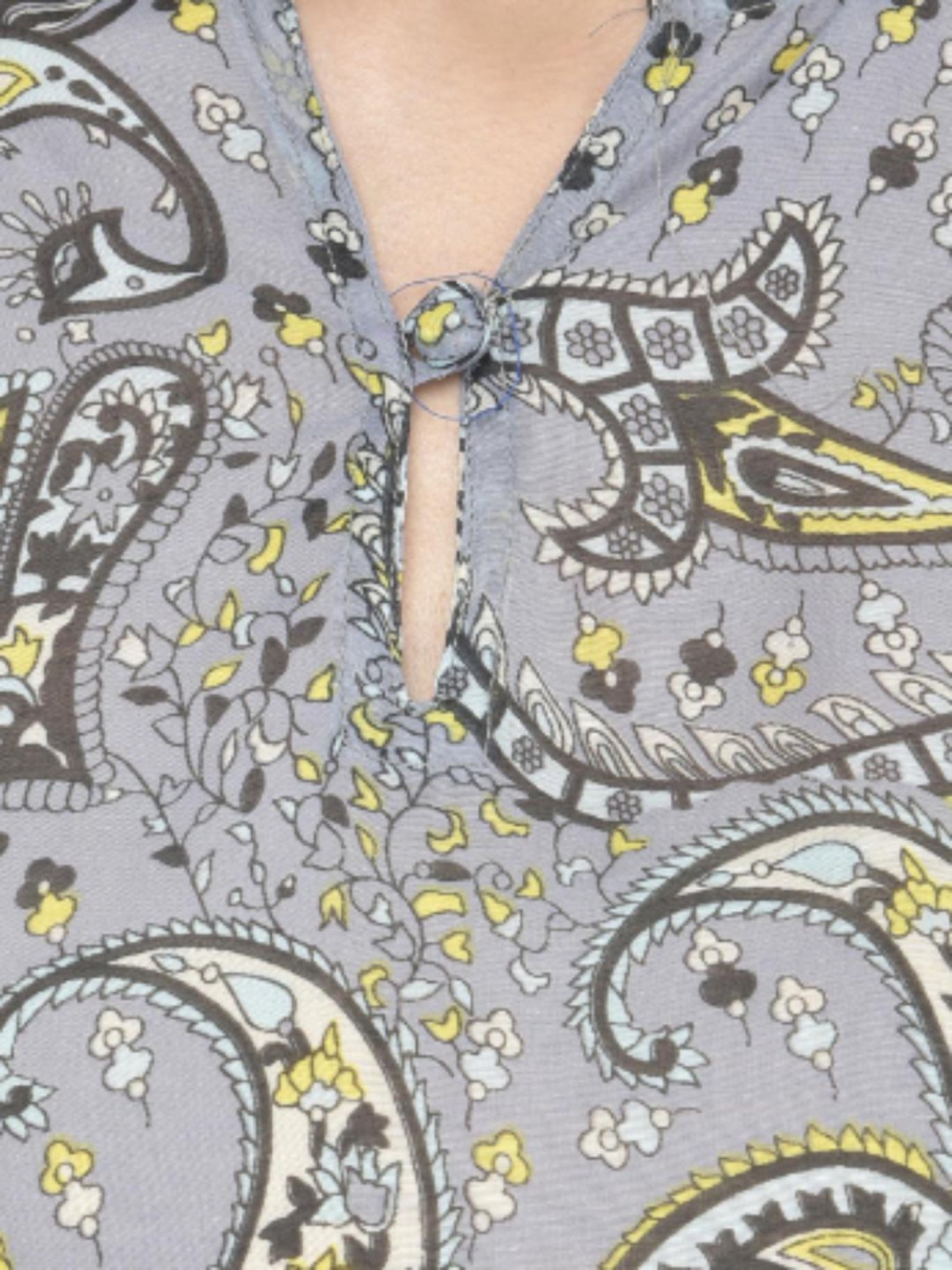 Aditi Wasan Grey Printed Kurti