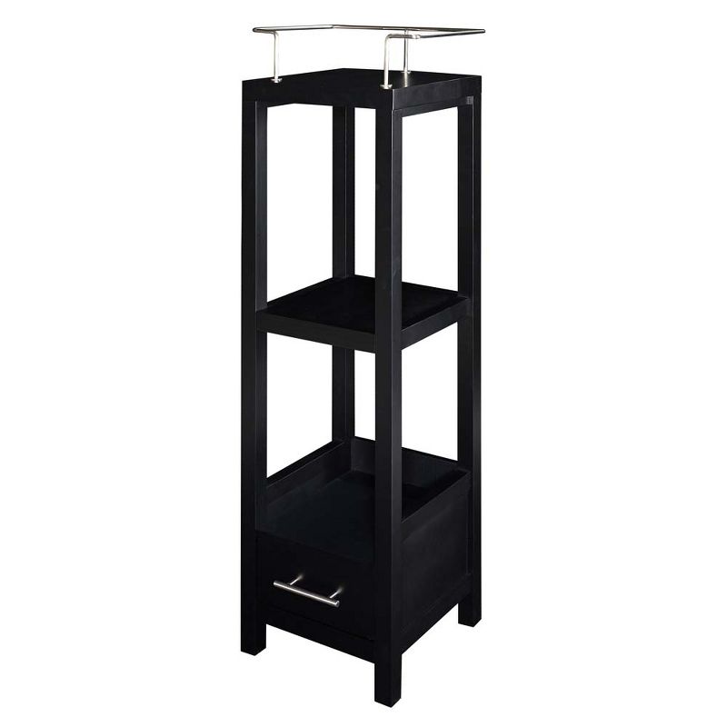 Linon Hoover Black Tall Storage Cabinet