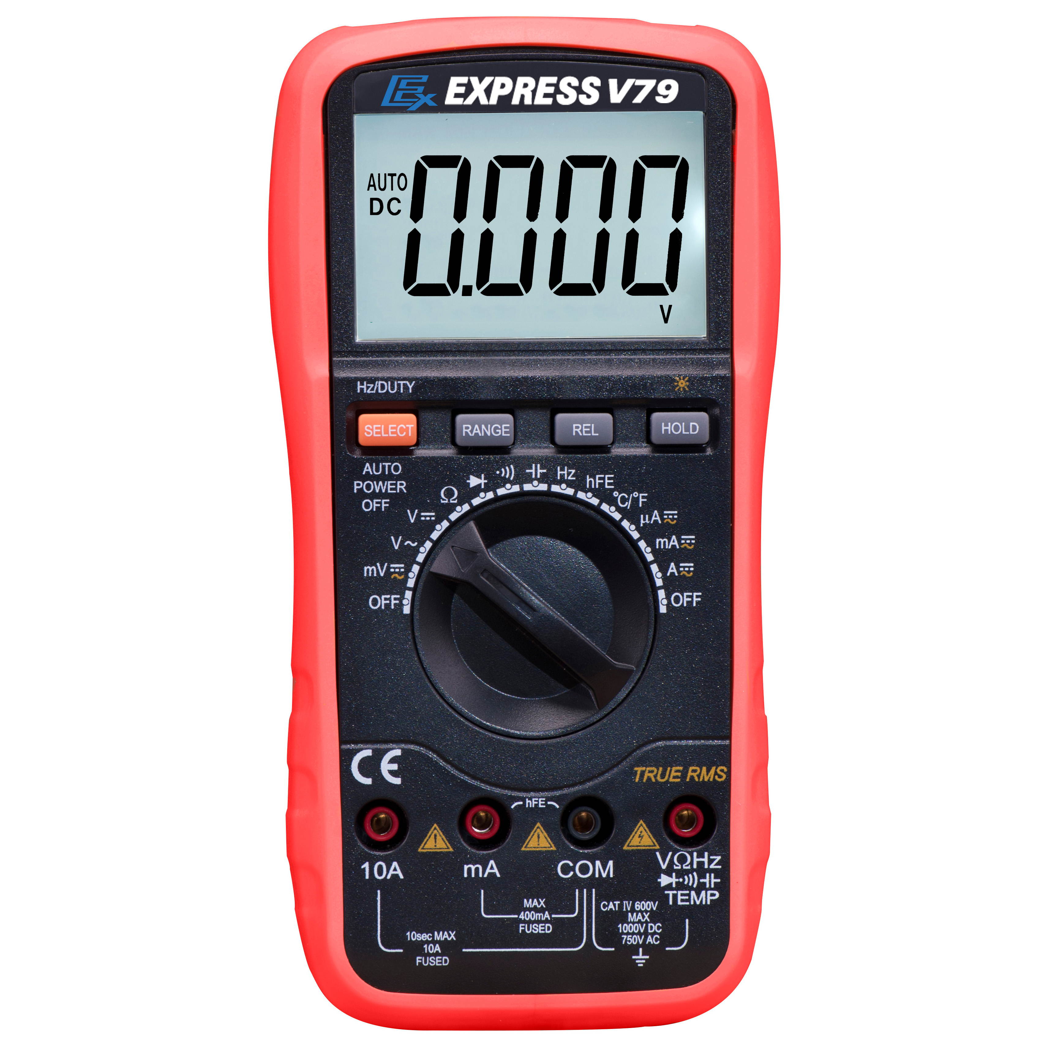 V79 Backlit Auto Ranging True RMS Digital Multimeter with Thermometer