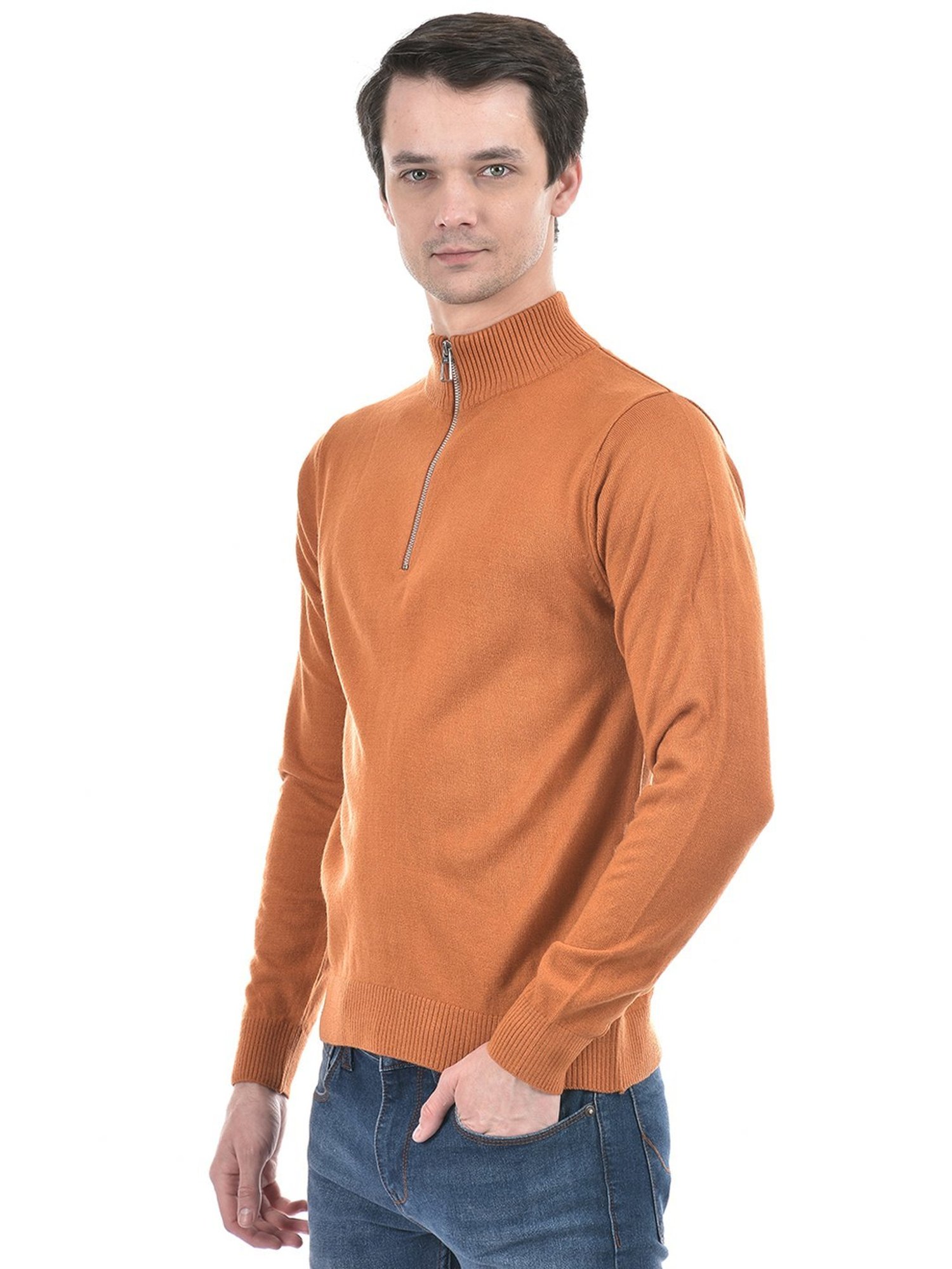 Numero Uno Tan Regular Fit Sweater