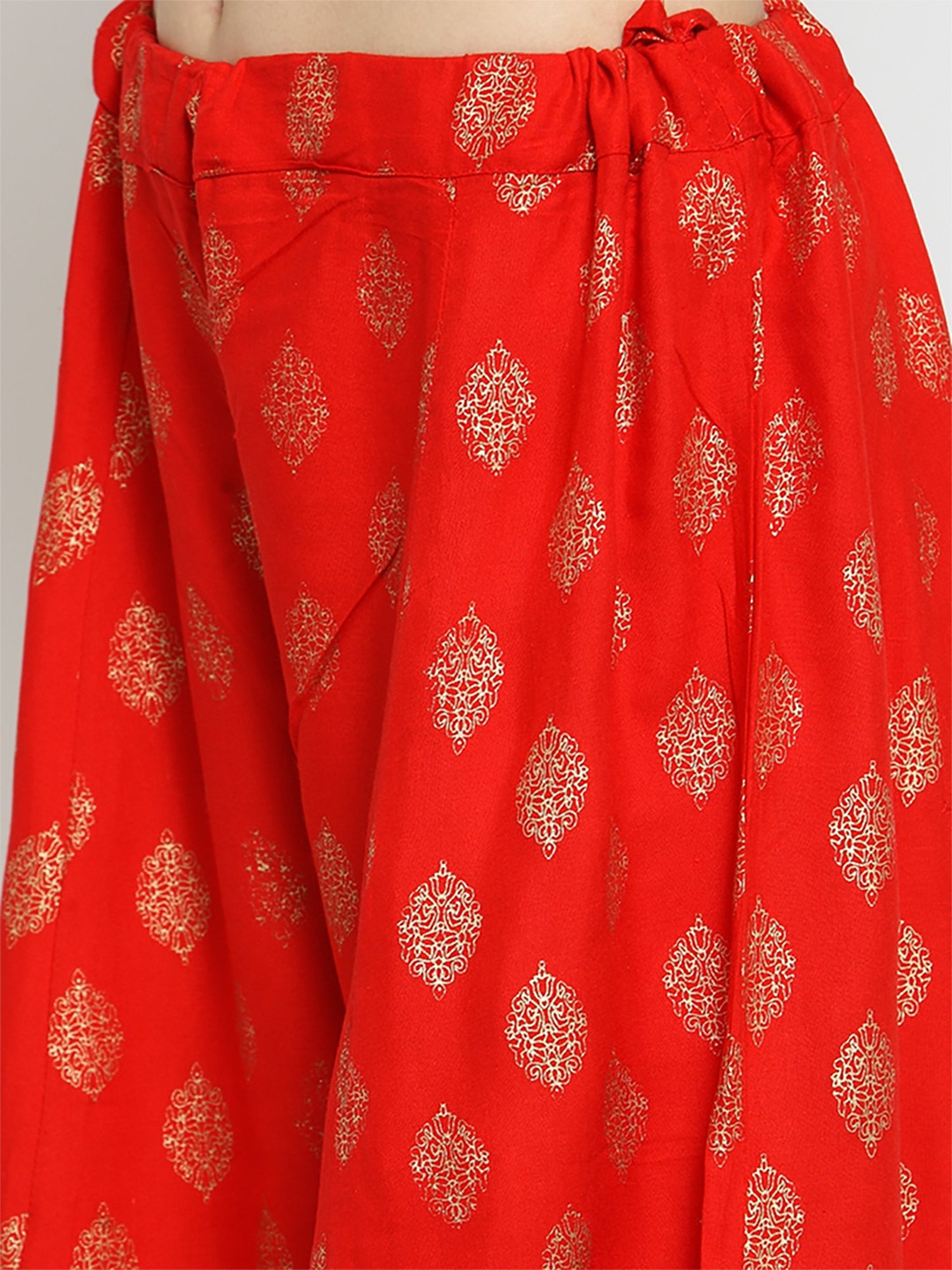 Castle Red Printed Palazzos