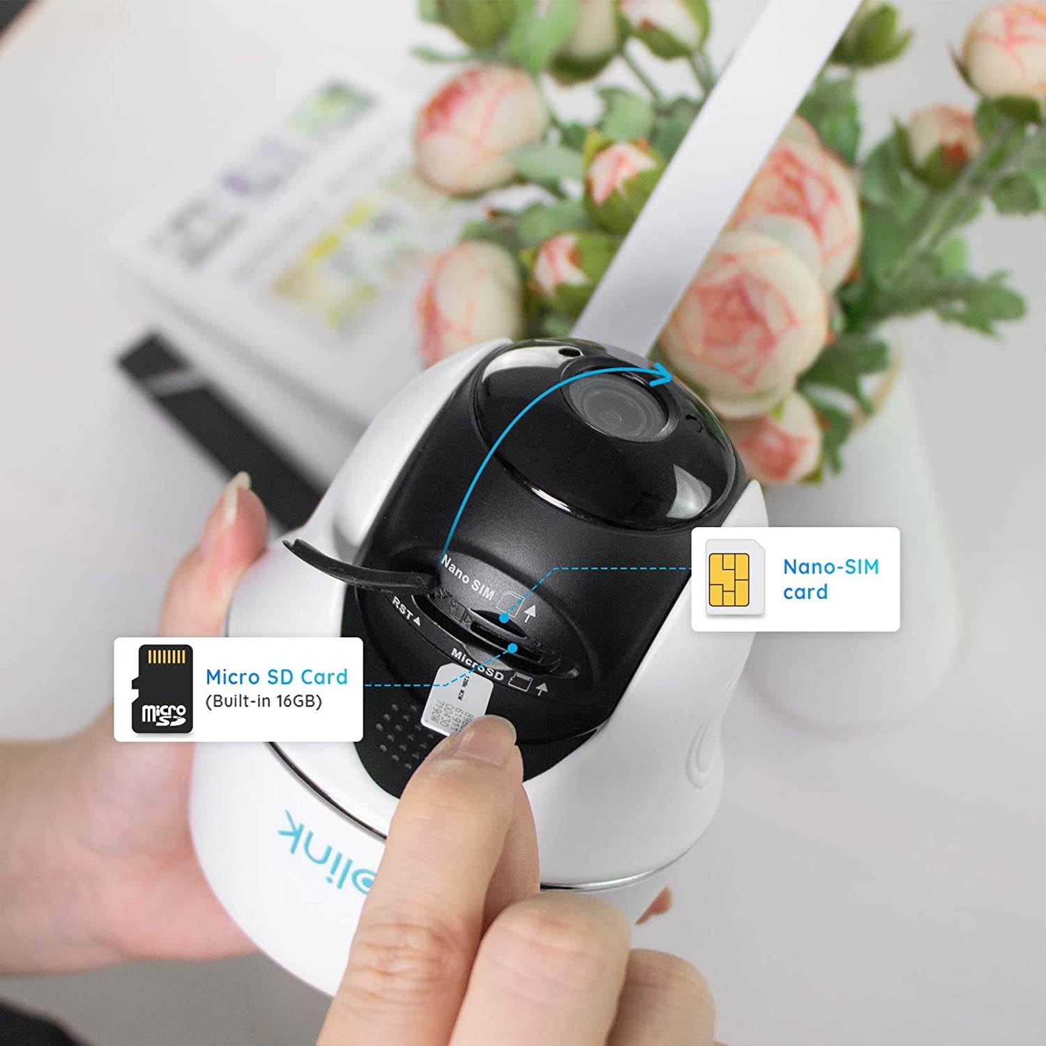 Outdoor Security Camera System Pan Tilt 3G/4G LTE Solar Battery Powered Camera, 1080P Starlight Night Vision, 2-Way Audio, PIR Motion Detection, No WiFi, No Wires, Reolink Go PT with Solar Panel