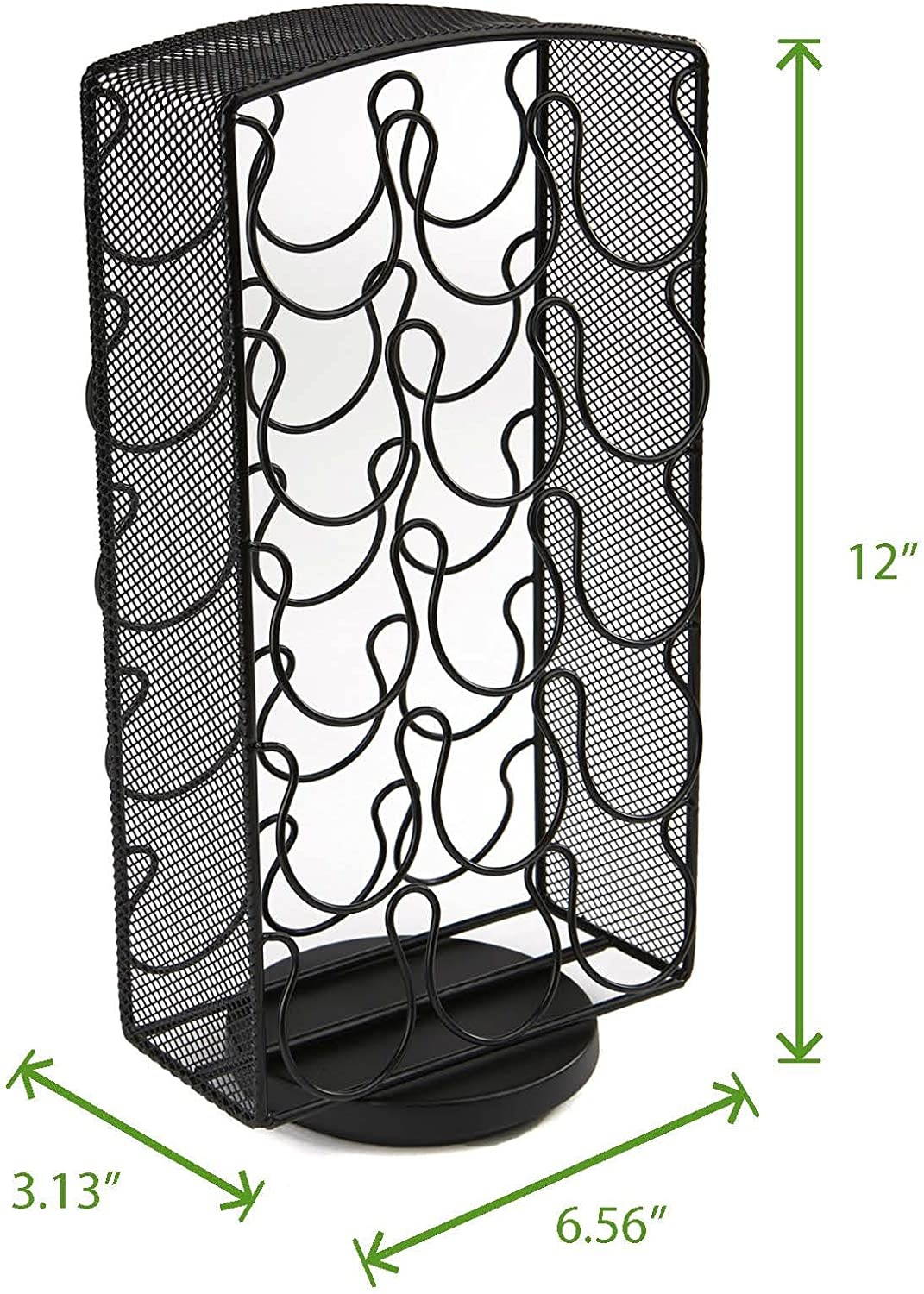 Mind Reader Merry-Go-Round Storage, 30 Capacity, Black