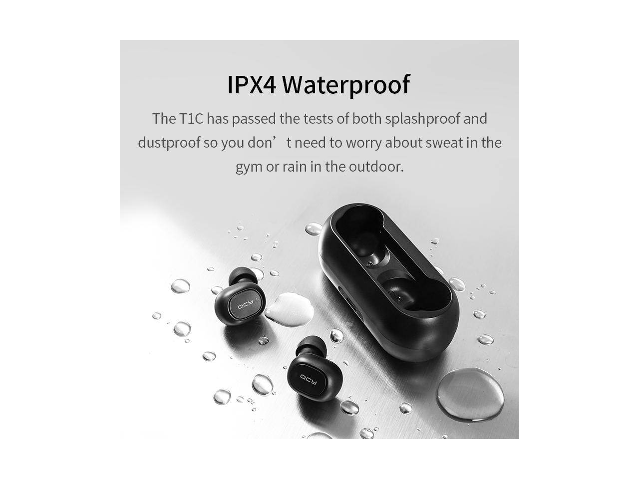 QCY T1C Bluetooth V5.0 3D Stereo Sports Wireless Headset Headset With Dual Microphones White