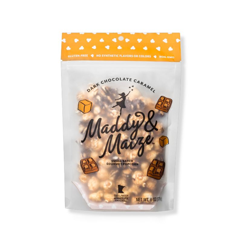 Maddy & Maize Dark Chocolate Caramel Gourmet Popcorn - 6oz