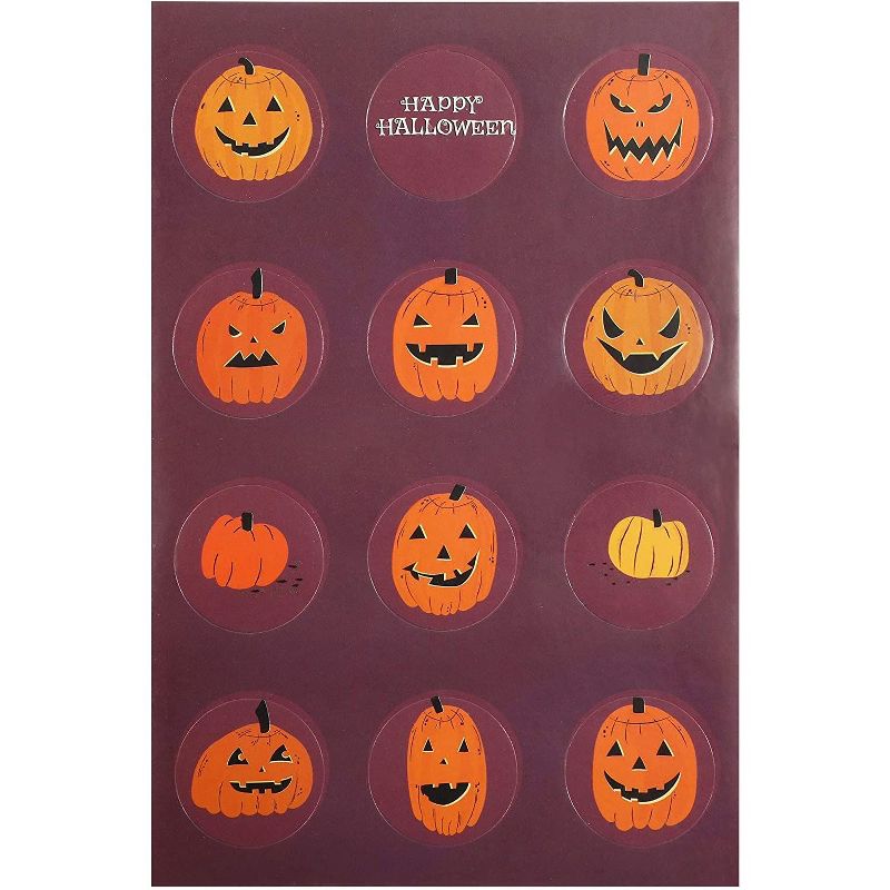Pipilo Press 36-Pack Halloween Pumpkin Greeting Cards with Orange Envelopes and Stickers (4 x 6 In)