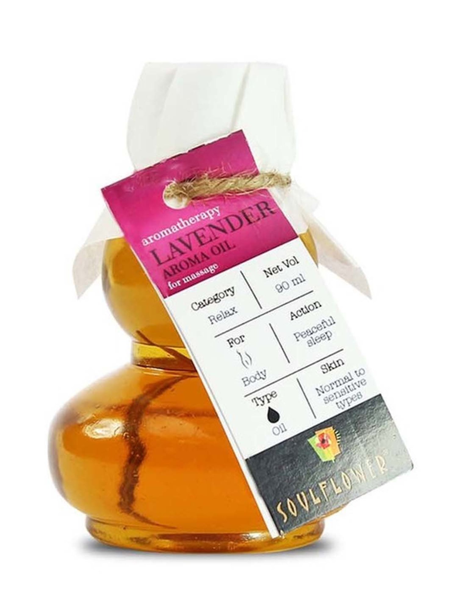 Soulflower Lavender Aroma Massage Oil - 90 ml