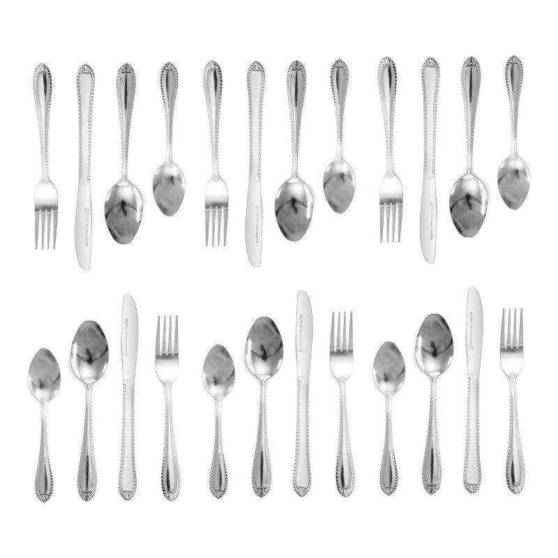 Gibson All U Need 60 Piece Ceramic Dinnerware Combo Set with Drinkware and Flatware