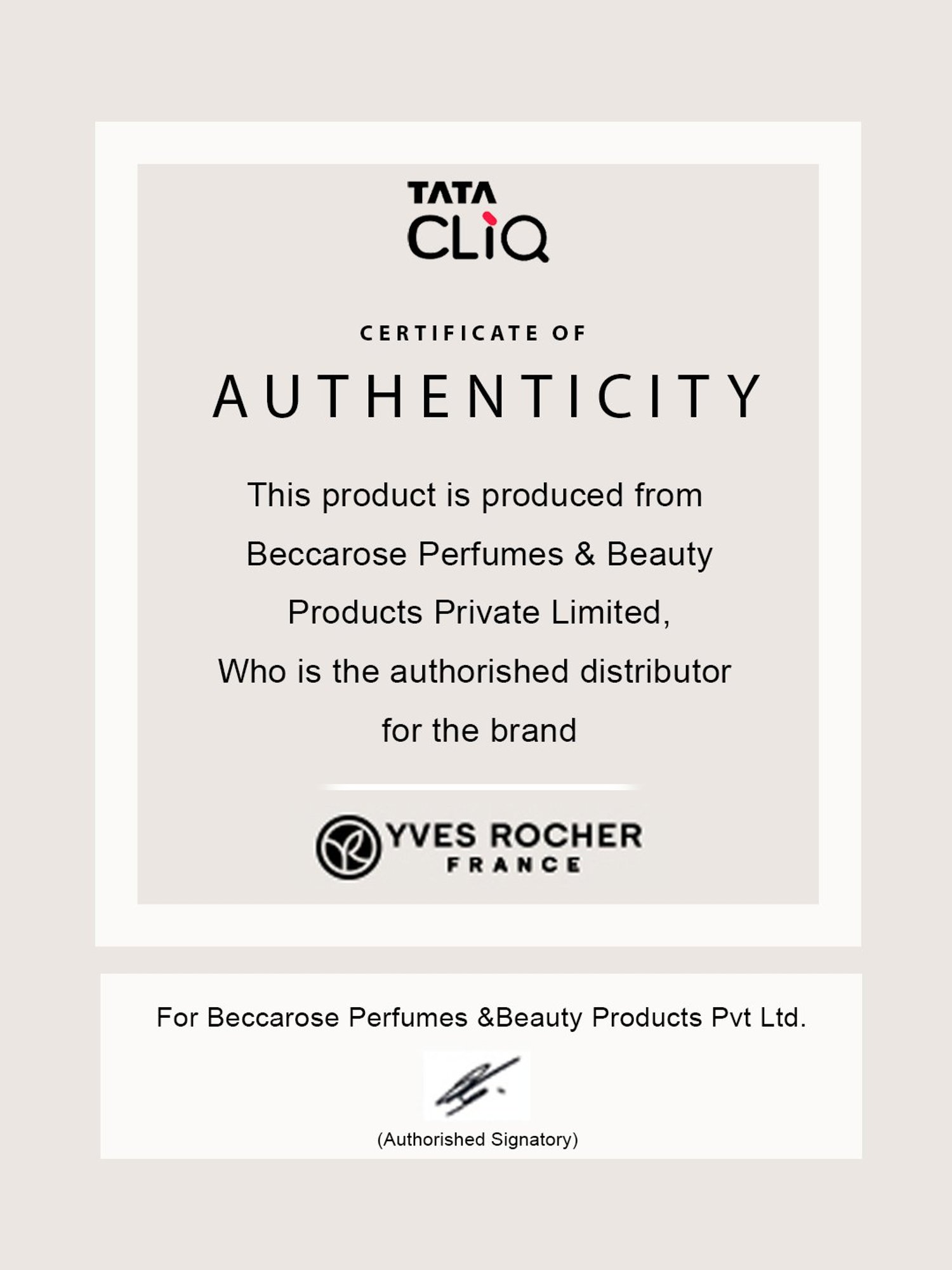 YVES ROCHER Comme Une Evidence L'Eau De Parfum - 100 ml