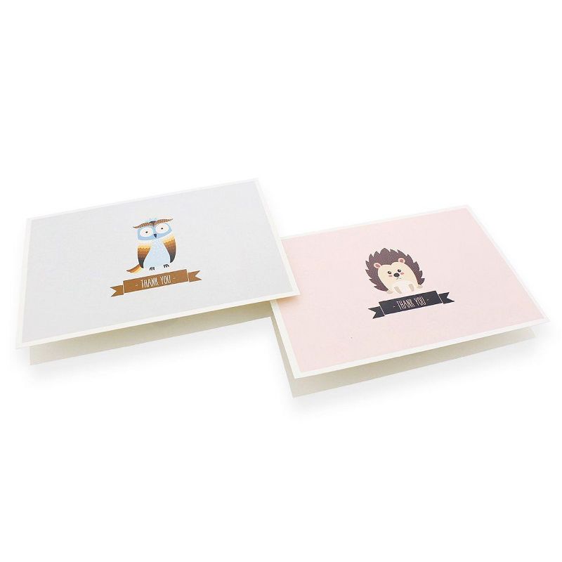 Best Paper Greetings 48 Pcs Thank You Cards Bulk Set, Woodland Animals Thank You Notes with Envelopes