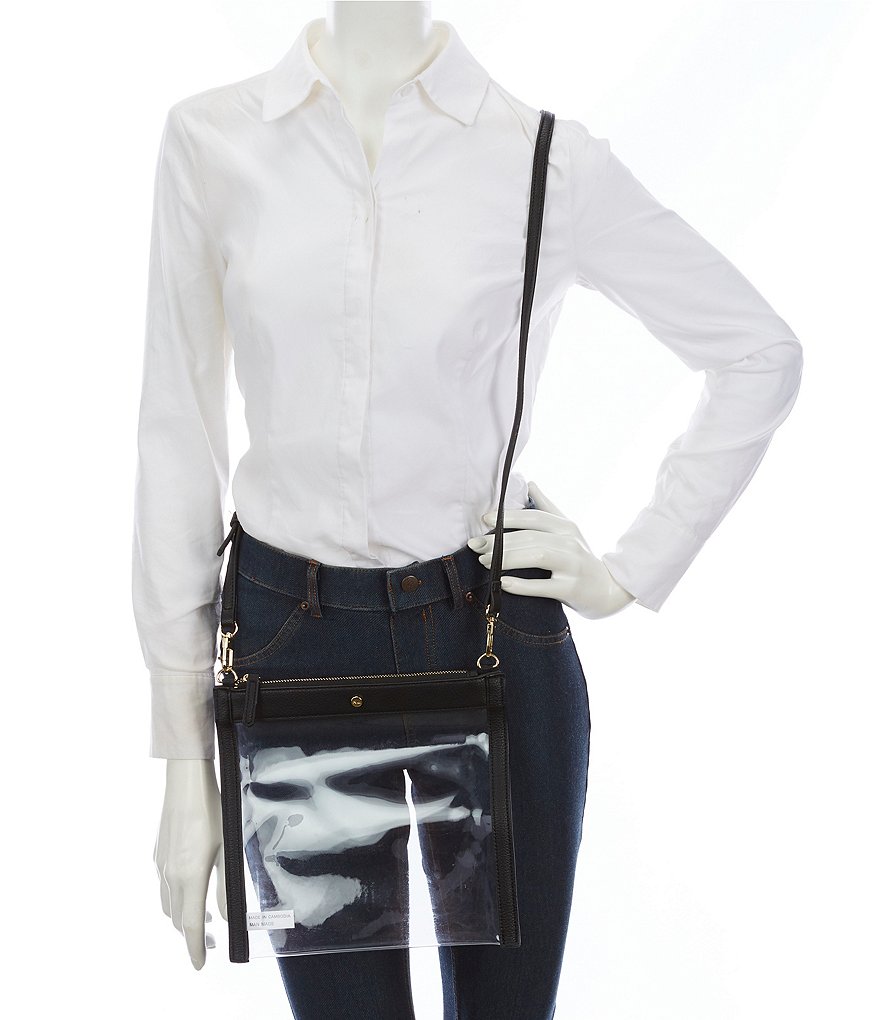 Kate Landry Clear Top Zip Crossbody Bag