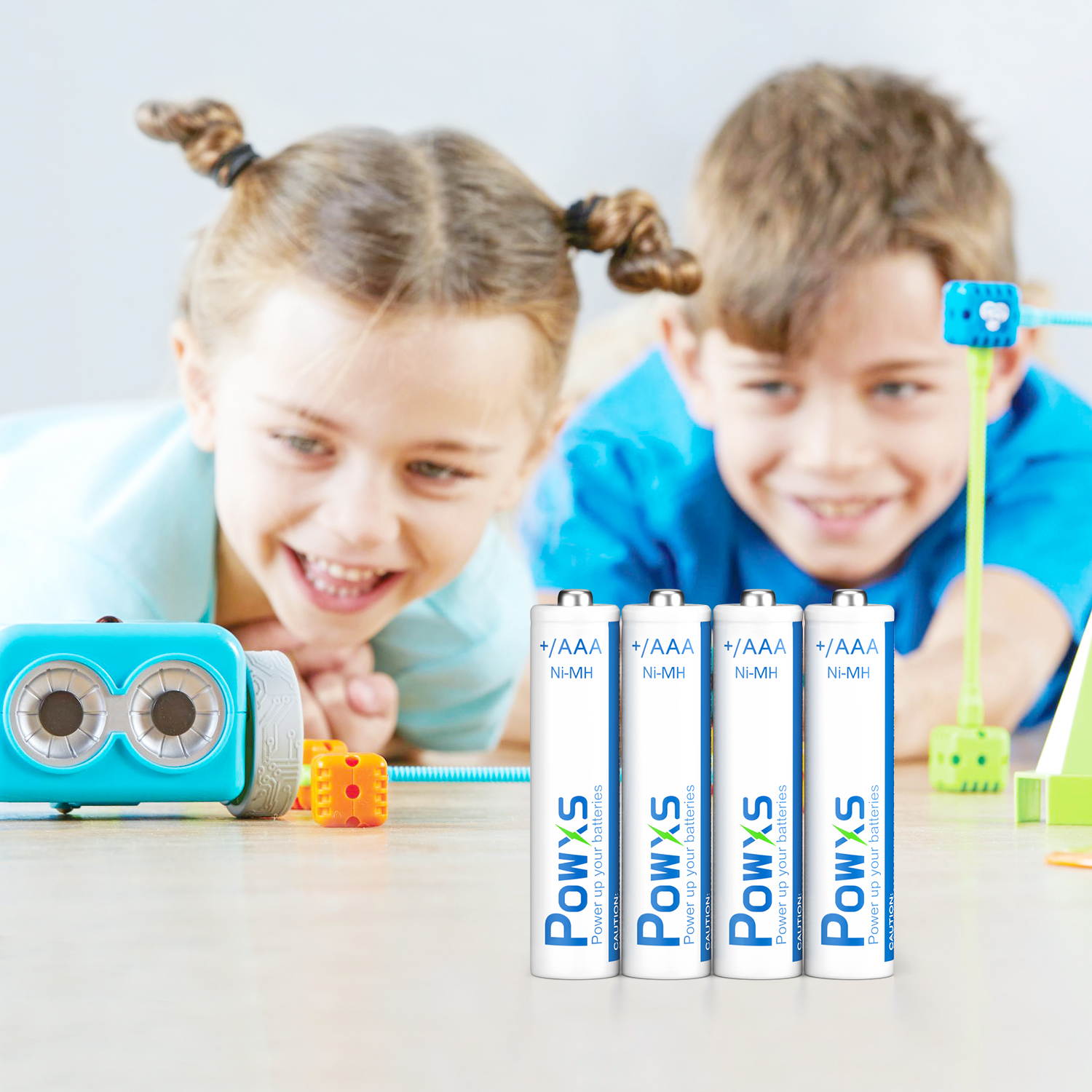 POWXS AAA Rechargeable Batteries 800mAh Pre-Charged Triple A Batteries 1.2V Long-Lasting Ni-MH AAA Size Batteries Suitable for Household - 4 Pack