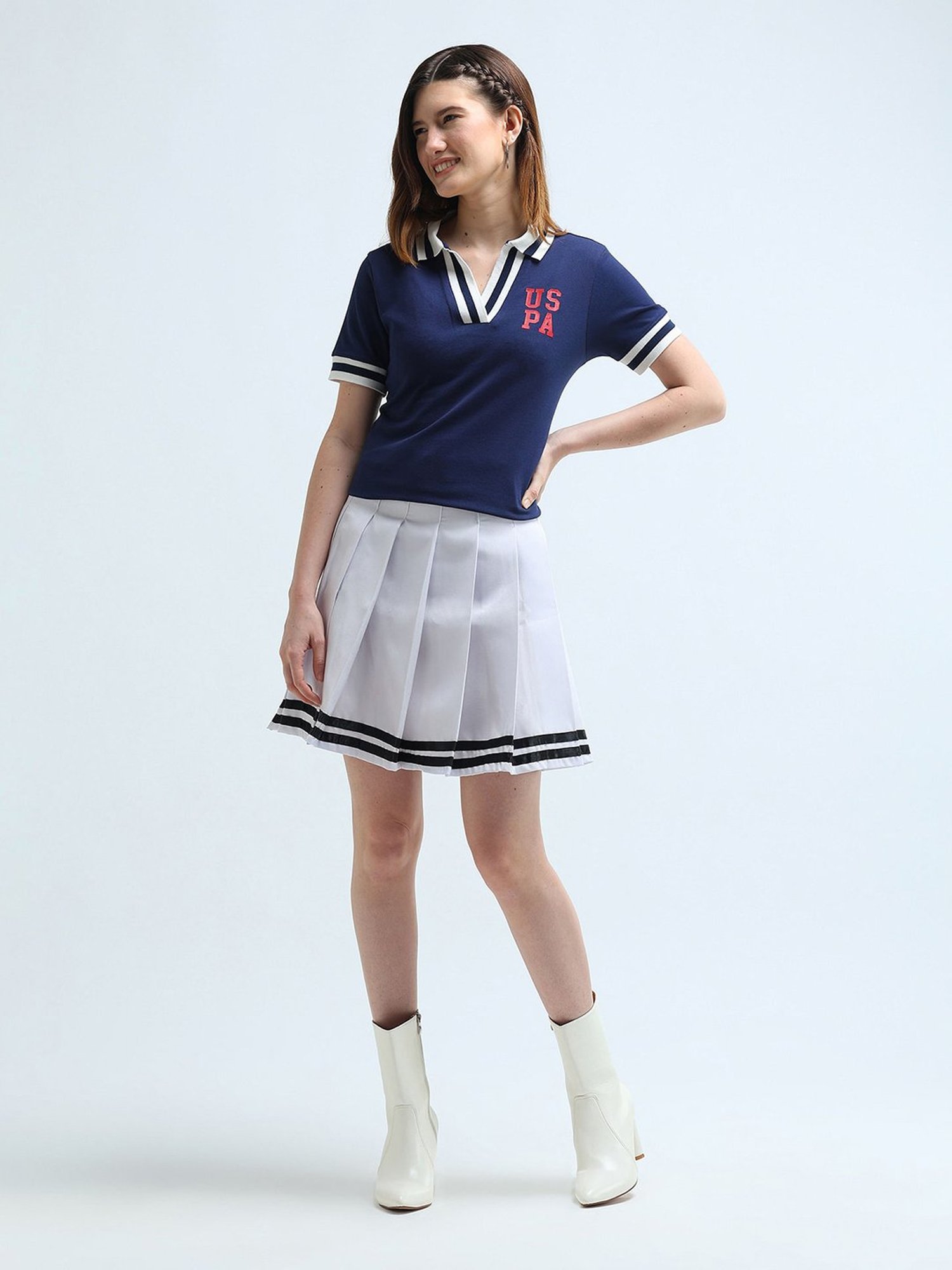 U.S. Polo Assn. Blue Logo Print Polo T-Shirt