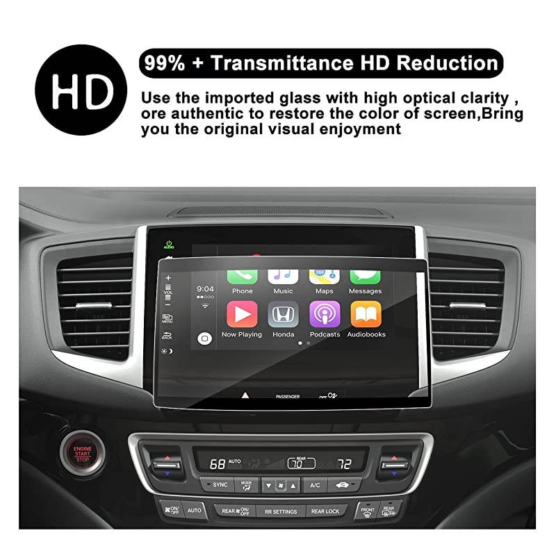 20162019 2020 2021 Pilot Passort Ridgeline Display Navigation TEMPERED GLASS Screen Protector HD Clear ScratchResistant Compatible with LX EX EXL Touring Elite
