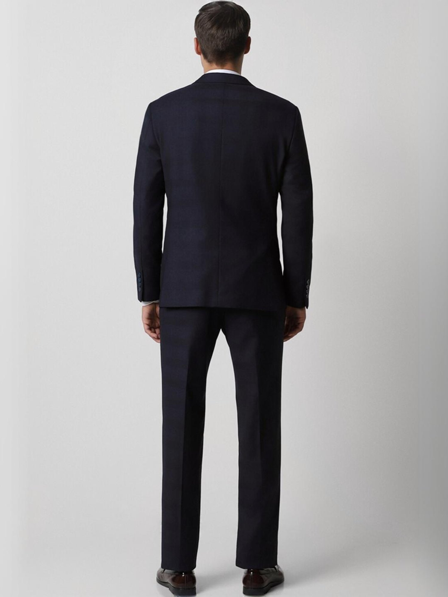 Raymond Brown  Slim Fit Printed Three Piece Suit