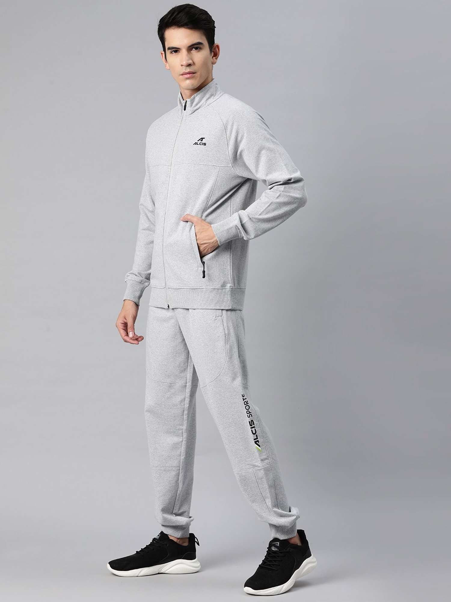Vimal Jonney Light Mud Cotton Regular Fit Tracksuit