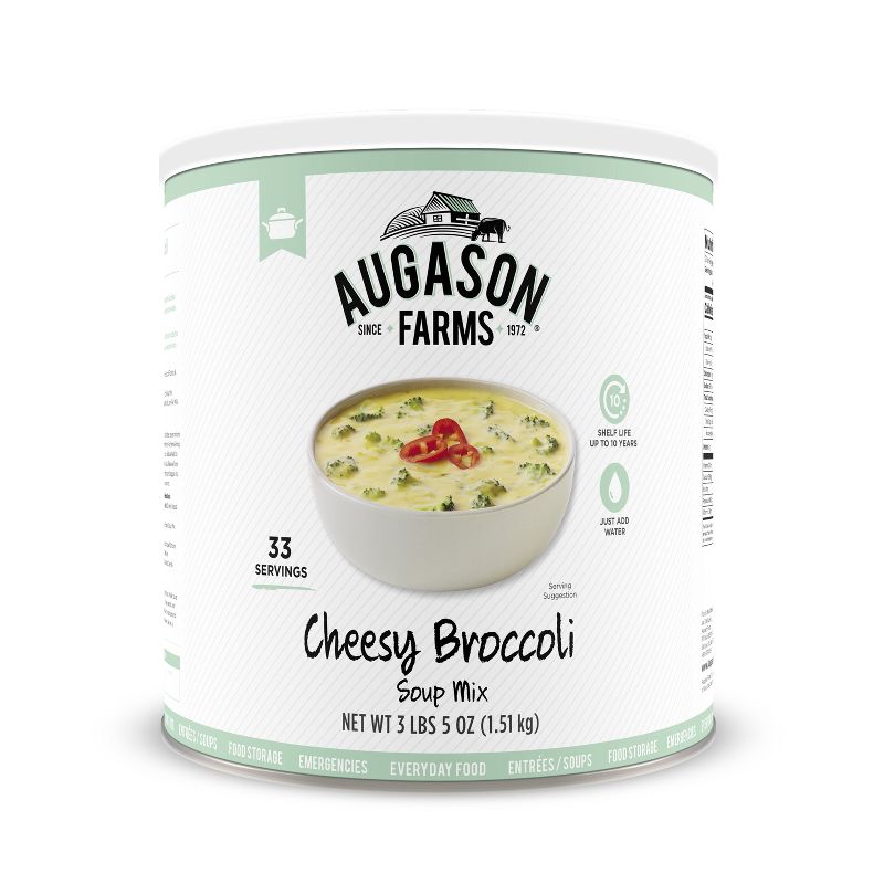 Augason Farms Cheesy Broccoli Soup Mix Emergency Food - 54oz