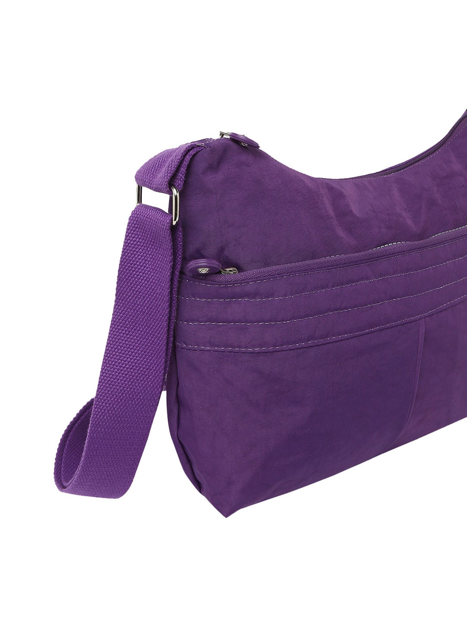 Baomi Purple Solid Medium Cross Body Bag