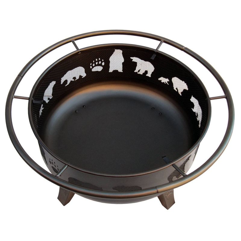 36" Patio Lights Fire Dance Wood Burning Fire Pit - Brown - Landmann