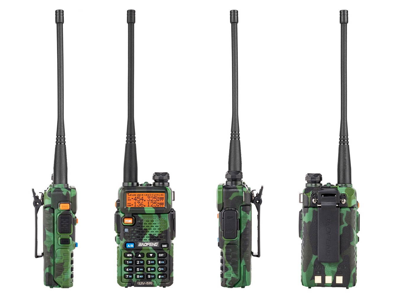BAOFENG 1.5" LCD 5W 136~174MHz / 400~520MHz Dual Band Walkie Talkie with 1-LED Flashlight Camouflage Color