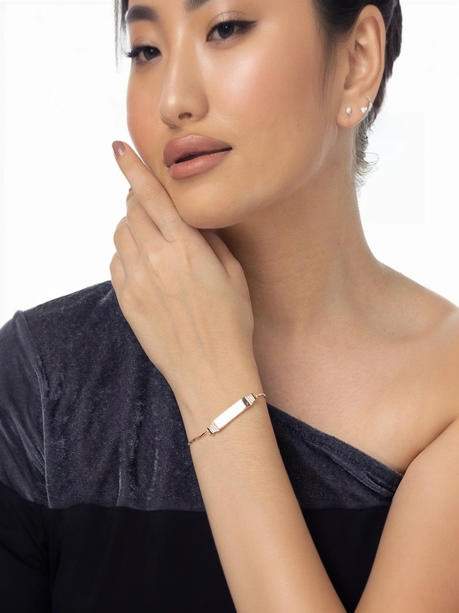 Clara Enzo 92.5 Sterling Silver Swarovski Zirconia Bracelet