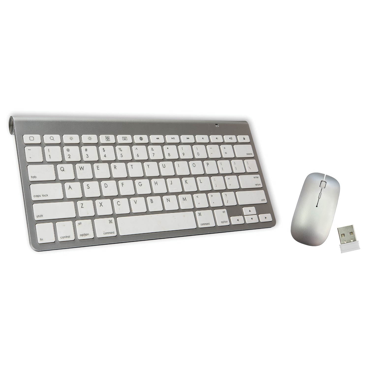 SuperSonic SC-531KBM 2.4GHz  Slim Wireless Keyboard with Wireless Mouse Silver