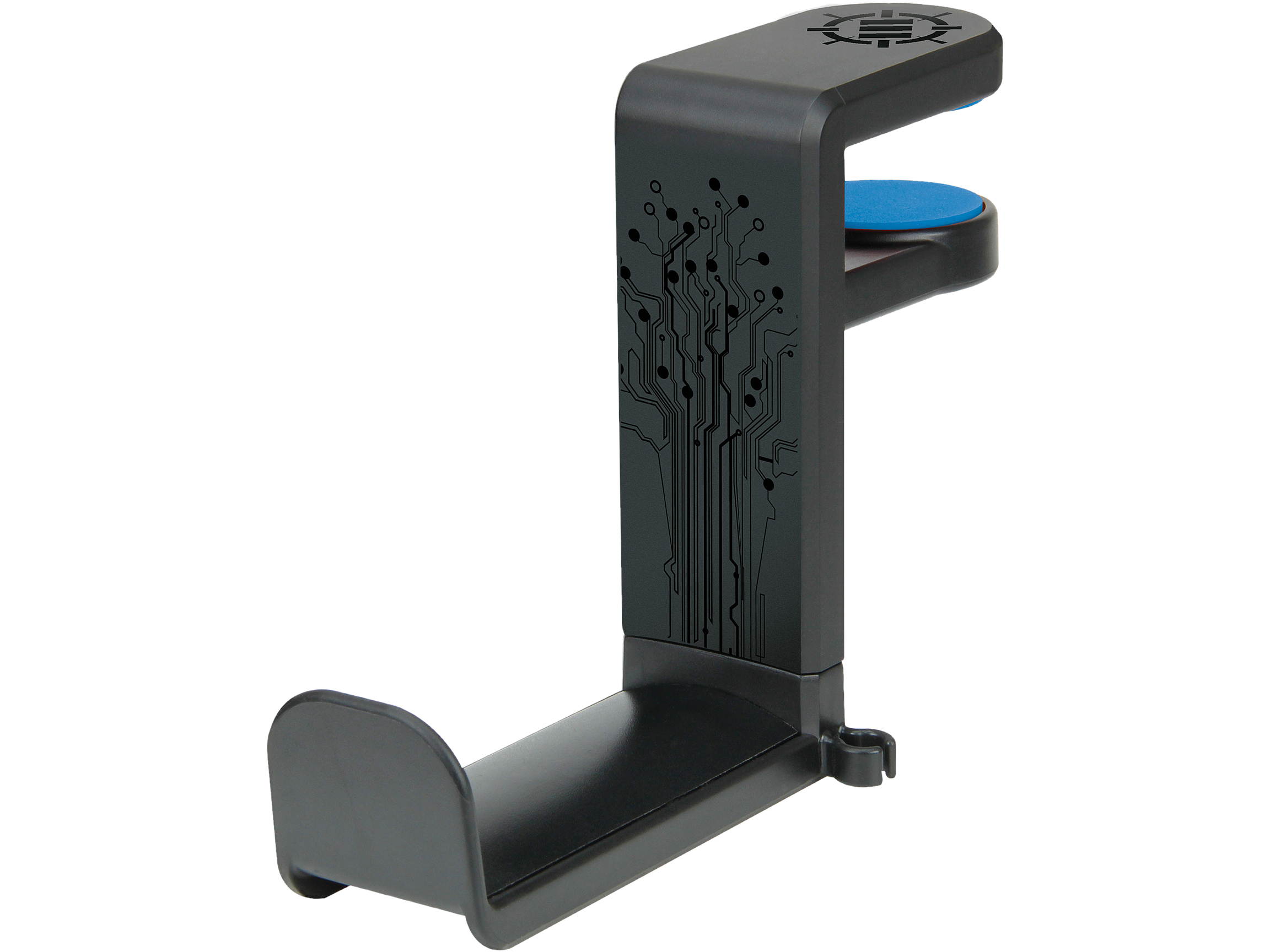 Enhance Desk Gaming Headset Holder with Clamp On Under Desk Design & Cable Clip