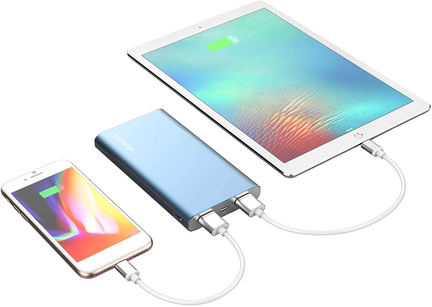 myCharge Portable Charger Power Bank - RazorXtra 12000mAh Dual USB Port External Battery Pack for Cell Phone USB Accessories - Compatible with Apple iPhone 12 Android for Samsung Galaxy