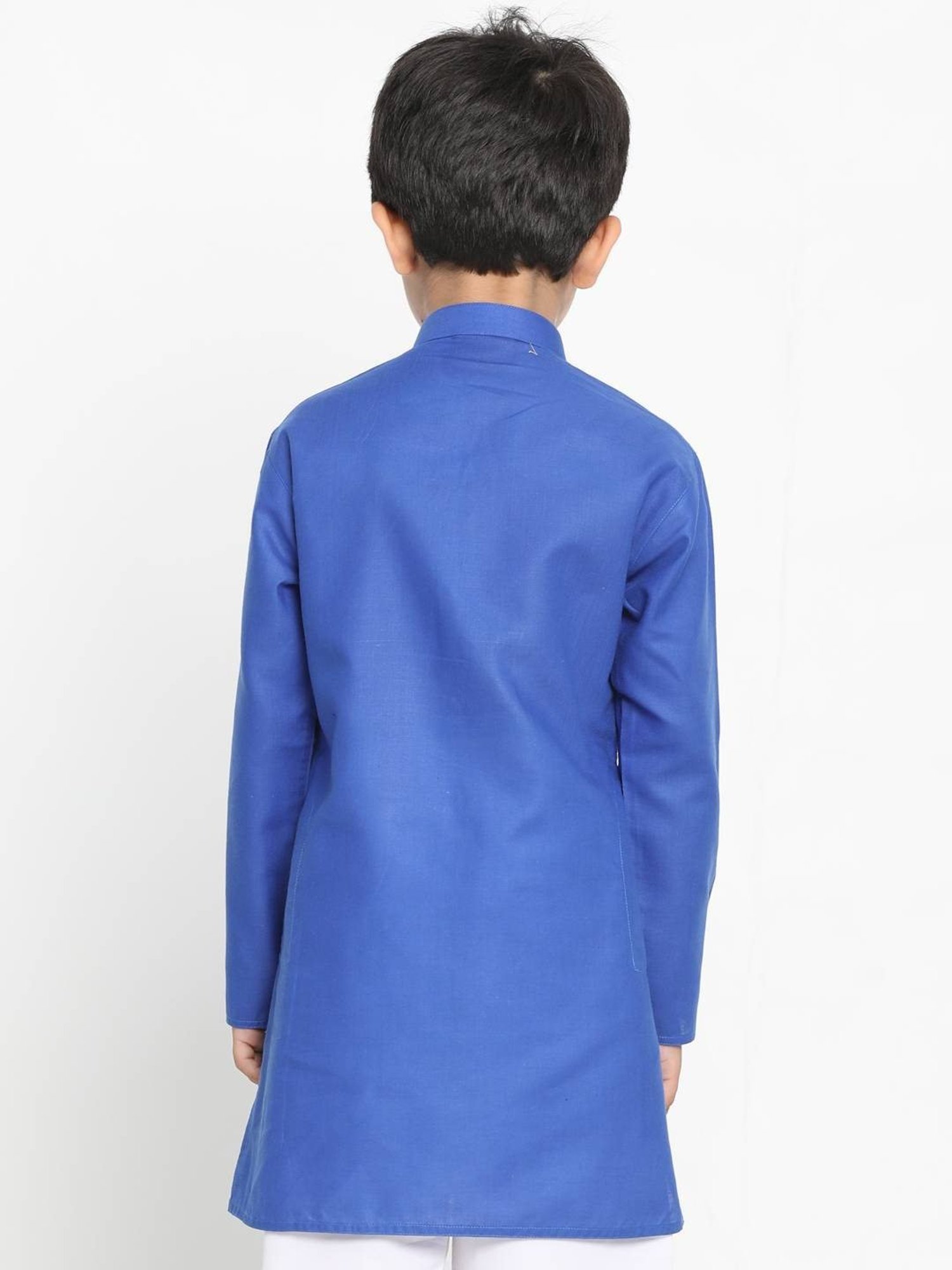 VASTRAMAY Kids Blue Modern Fit Kurta