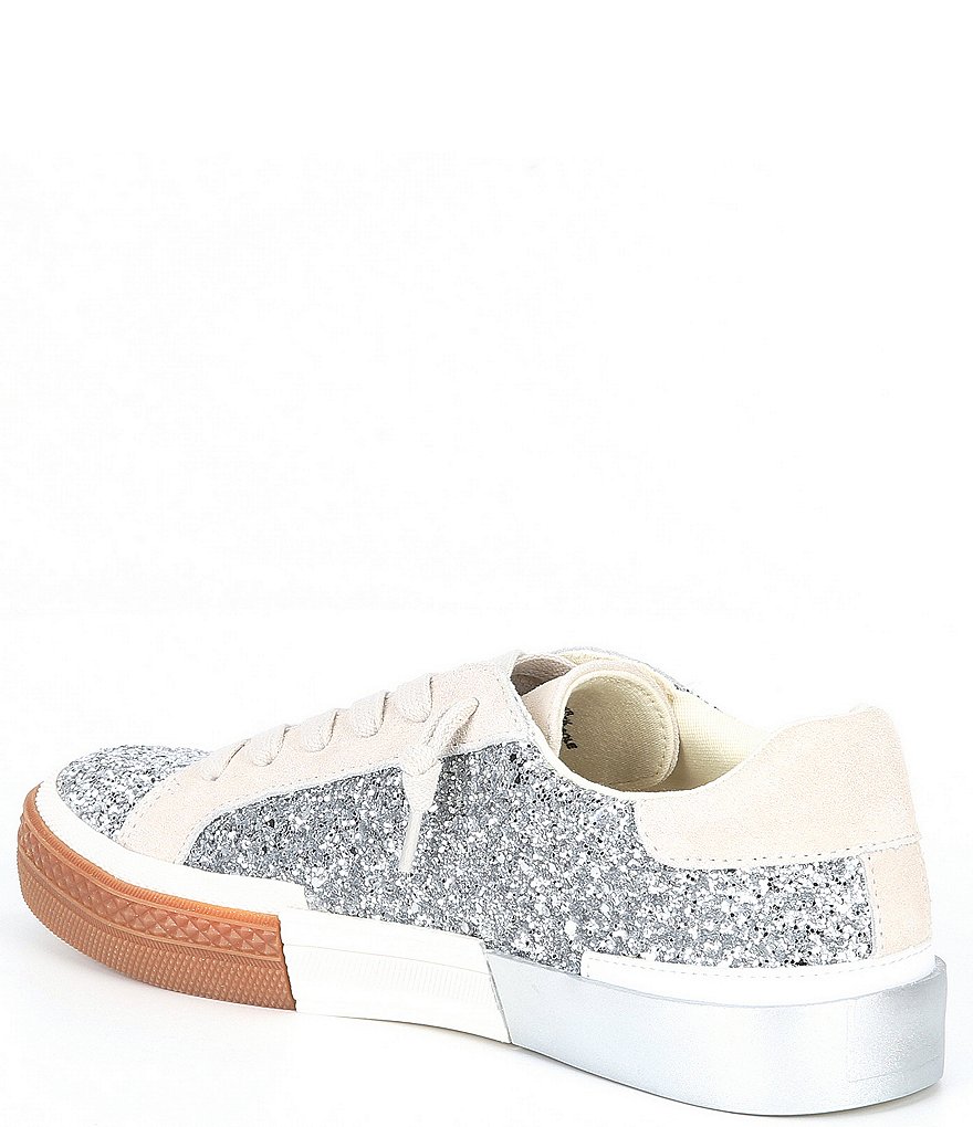 Kurt Geiger London Lexi Eagle Glitter Leather Lace-Up Sneakers