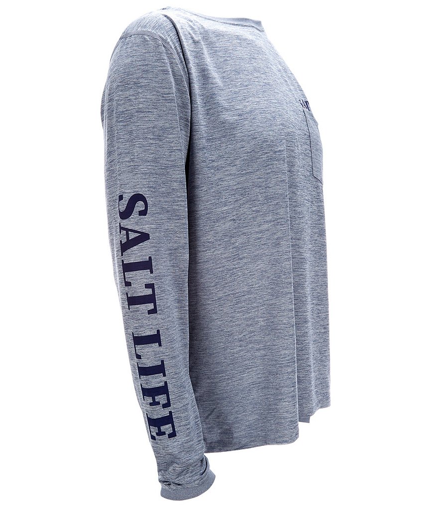 Salt Life Long-Sleeve Hooked Tuna Badge SLX Graphic UPF Rashgaurd T-Shirt