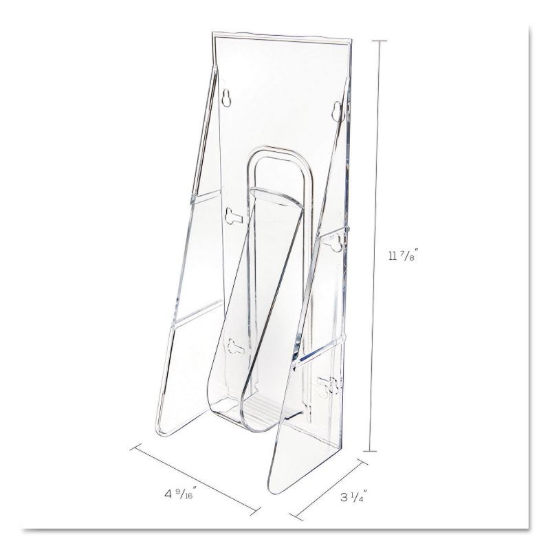 Deflecto Stand Tall Literature Holder 4-9/16w x 2-3/4d x 11-3/4h Clear 55601