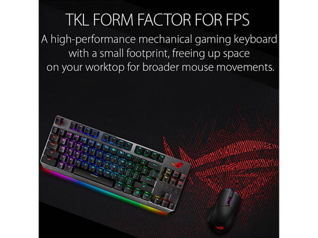 ASUS 90MP01N0-BKUA00 ROG Strix Scope TKL Gaming Keyboard
