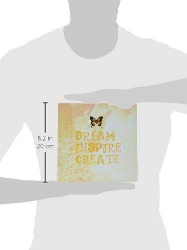 3dRose LLC 8 x 8 x 0.25 Inches Mouse Pad, Yellow Tie Dye Dream Inspire Create Butterfly Law of Attraction (mp_30471_1)