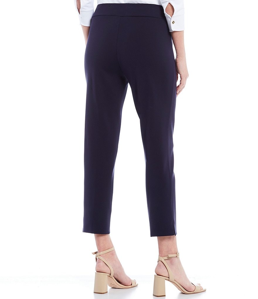 Jude Connally Lucia Ponte Knit Elastic Waistband Pull-On Ankle Pants