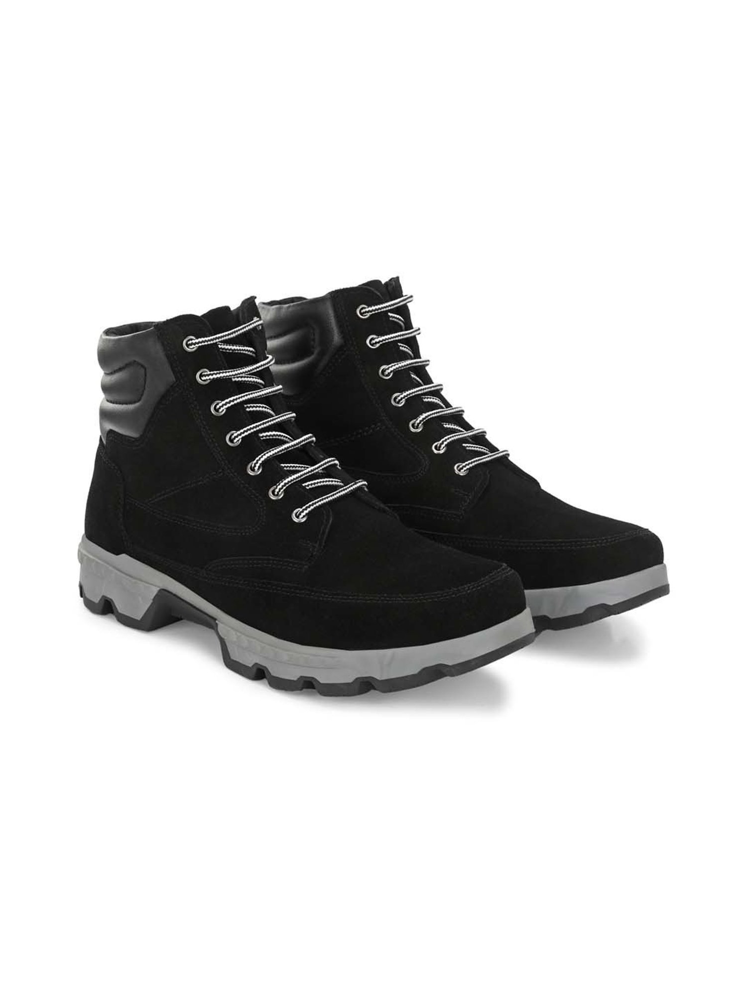 Carlo Romano Men's Black Derby Boots