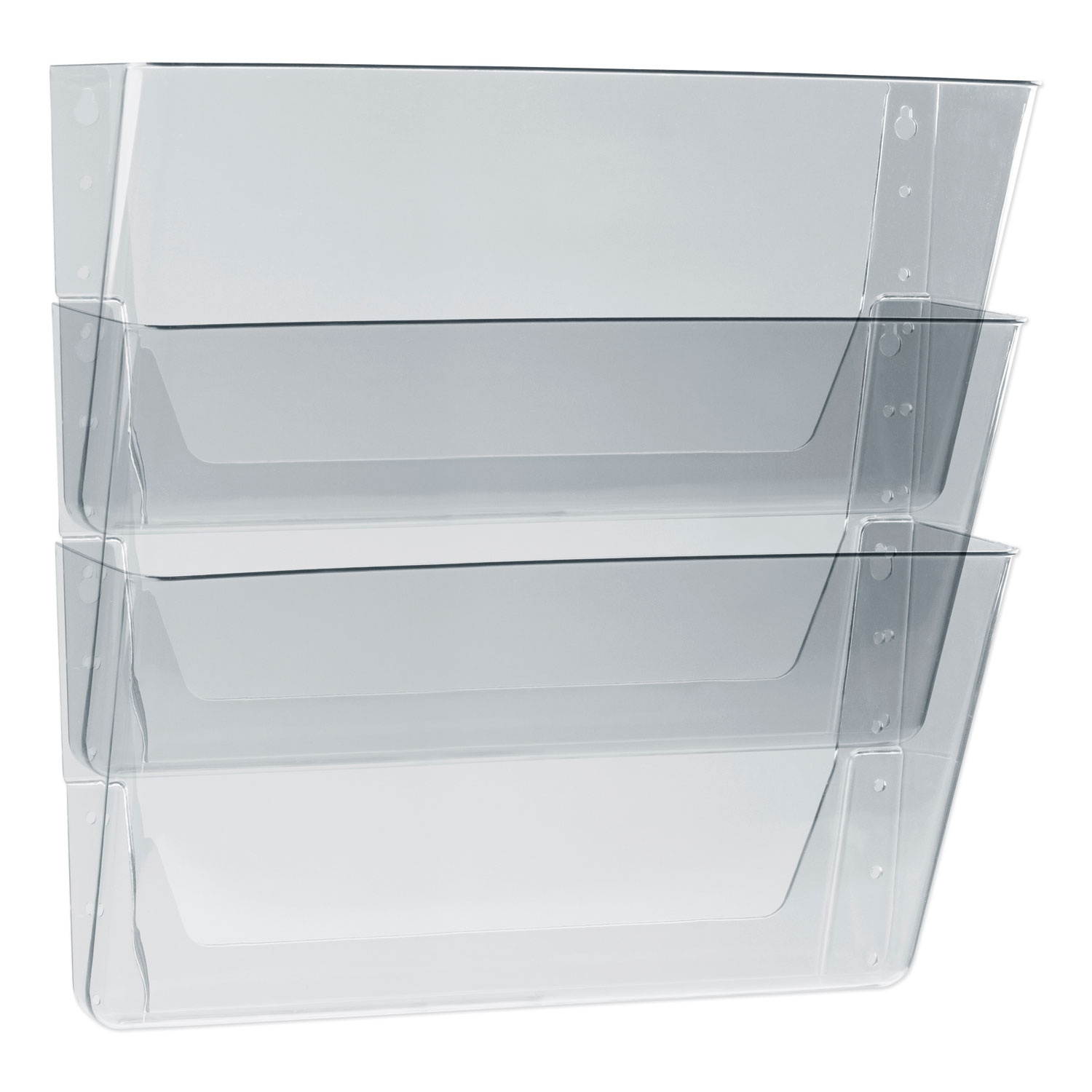 Storex Wall File Legal 16 x 14 Three Pocket Clear 70229U06C