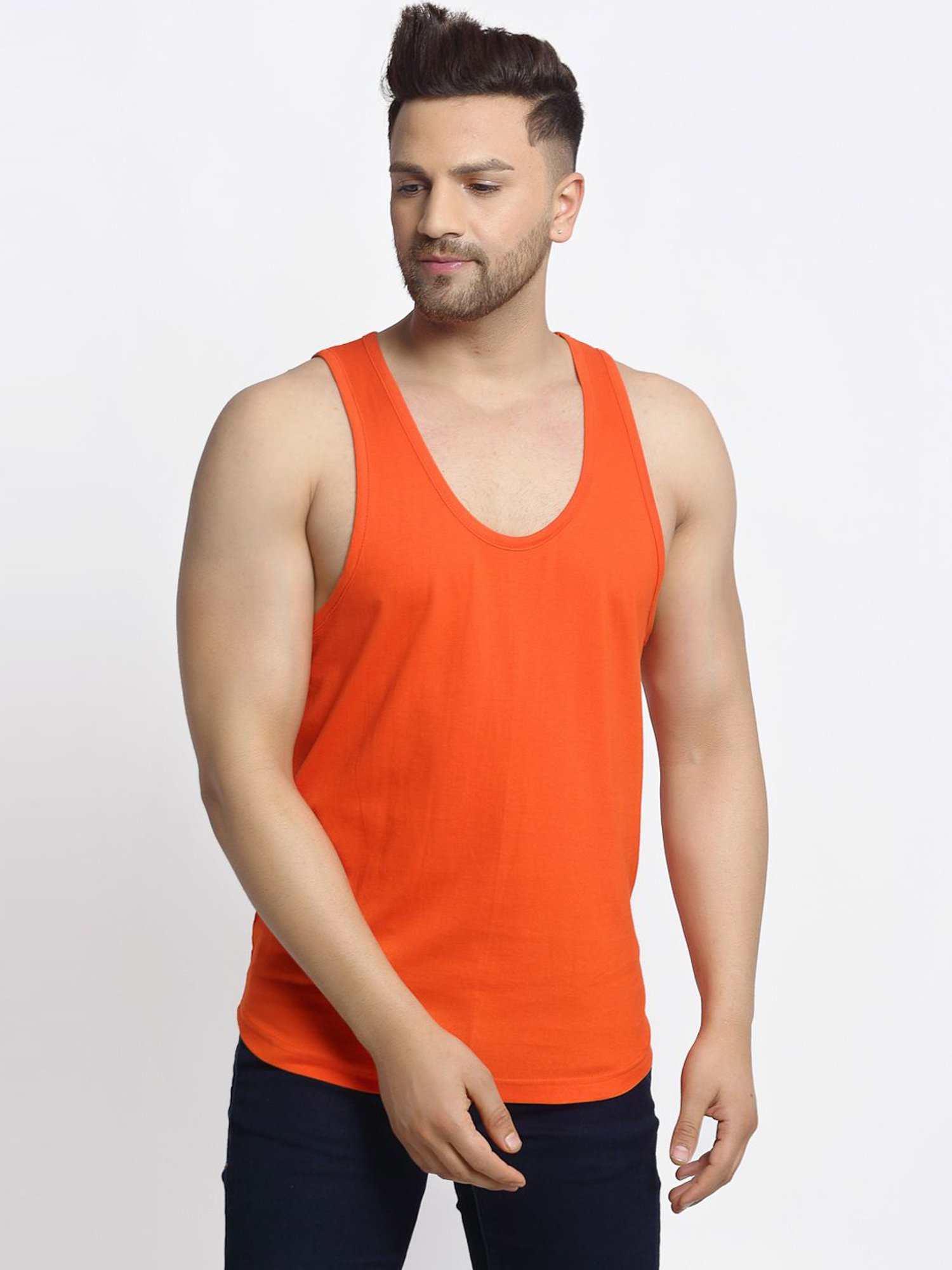 Friskers Multi Cotton Slim Fit Vest - Pack of 2