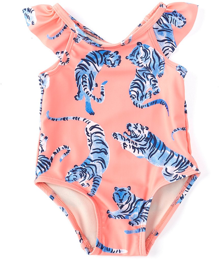 Starting Out Baby Girls 3-24 Months Ruffled Pineapple One-Piece Swimsuit