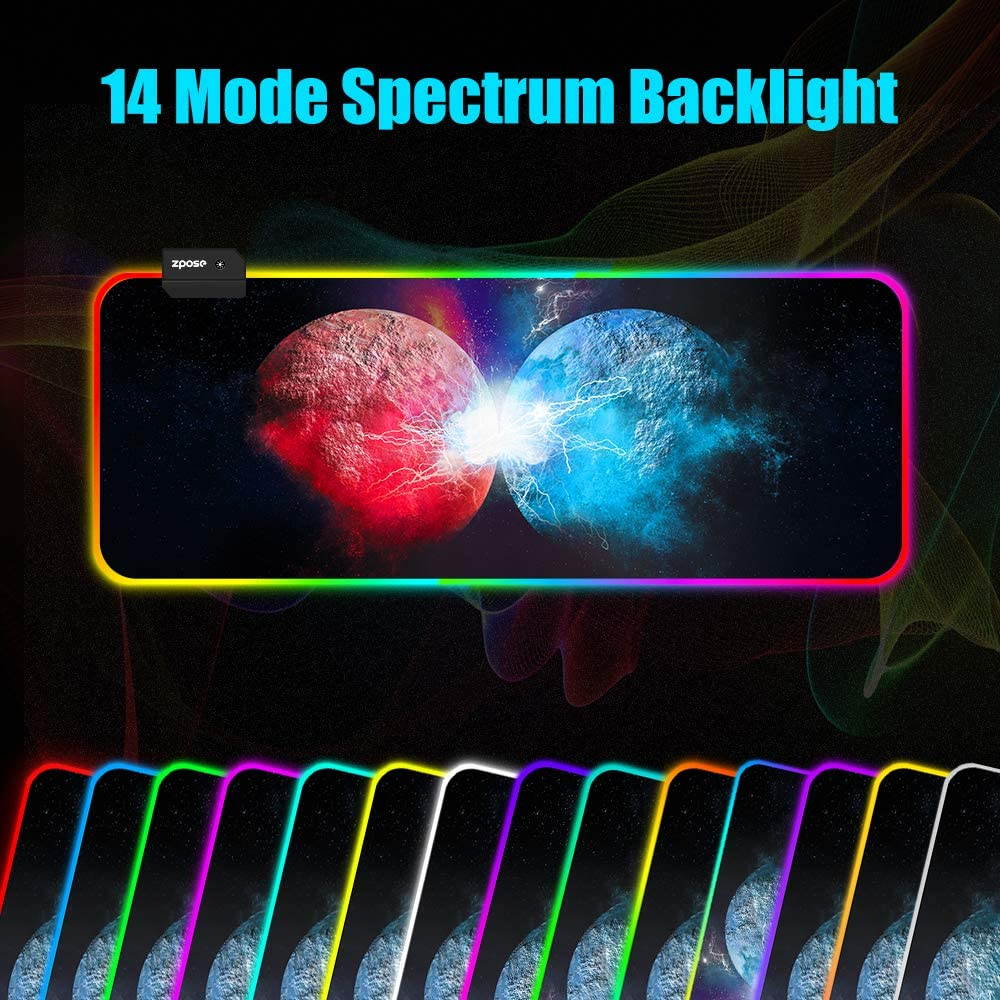 RGB Mouse Pad,  Gaming Mouse Pad, , Gaming Mousepad, Large Mouse Pad Gaming, Mouse Pad Gaming, 14 Lighting Modes, RGB Mouse Pad, Gaming Mouse Pad, 31.5x11.8 Purple