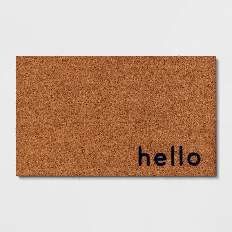 Hello Door Mat Blue/Beige - Project 62™