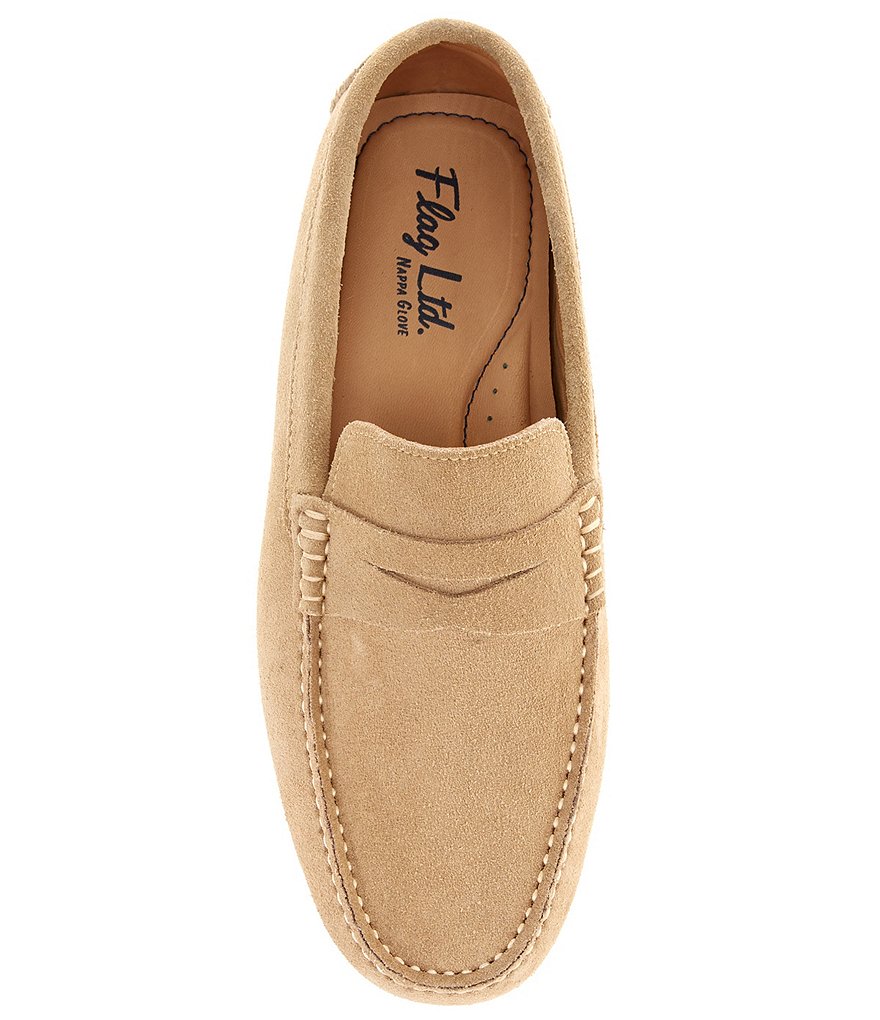Flag LTD. Men's Morgan Suede Leather Penny Loafer Moccasins