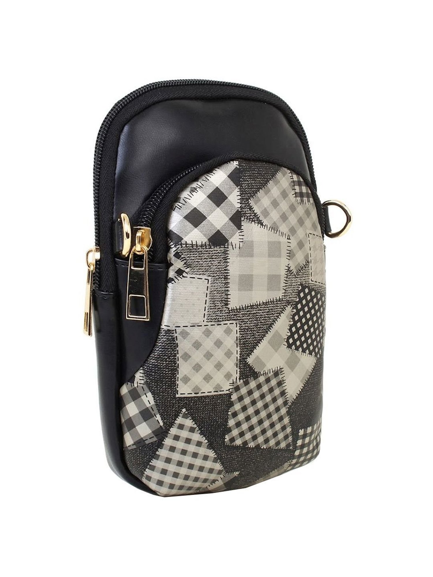 Spice Art Black Printed Mobile Pouch